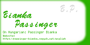 bianka passinger business card